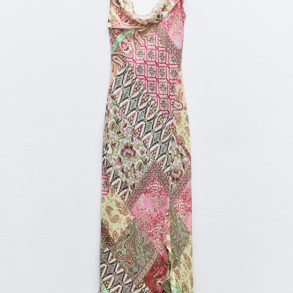 SOLD Elegant Multicolor Patchwork Dress